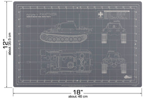 PANTHER TANK CUTTING MAT FOR SCALE MODELS