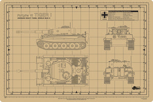 TIGER TANK CUTTING MAT FOR SCALE MODELS