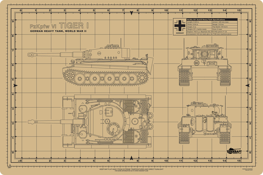 TIGER TANK CUTTING MAT FOR SCALE MODELS