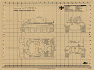 TIGER TANK CUTTING MAT FOR SCALE MODELS