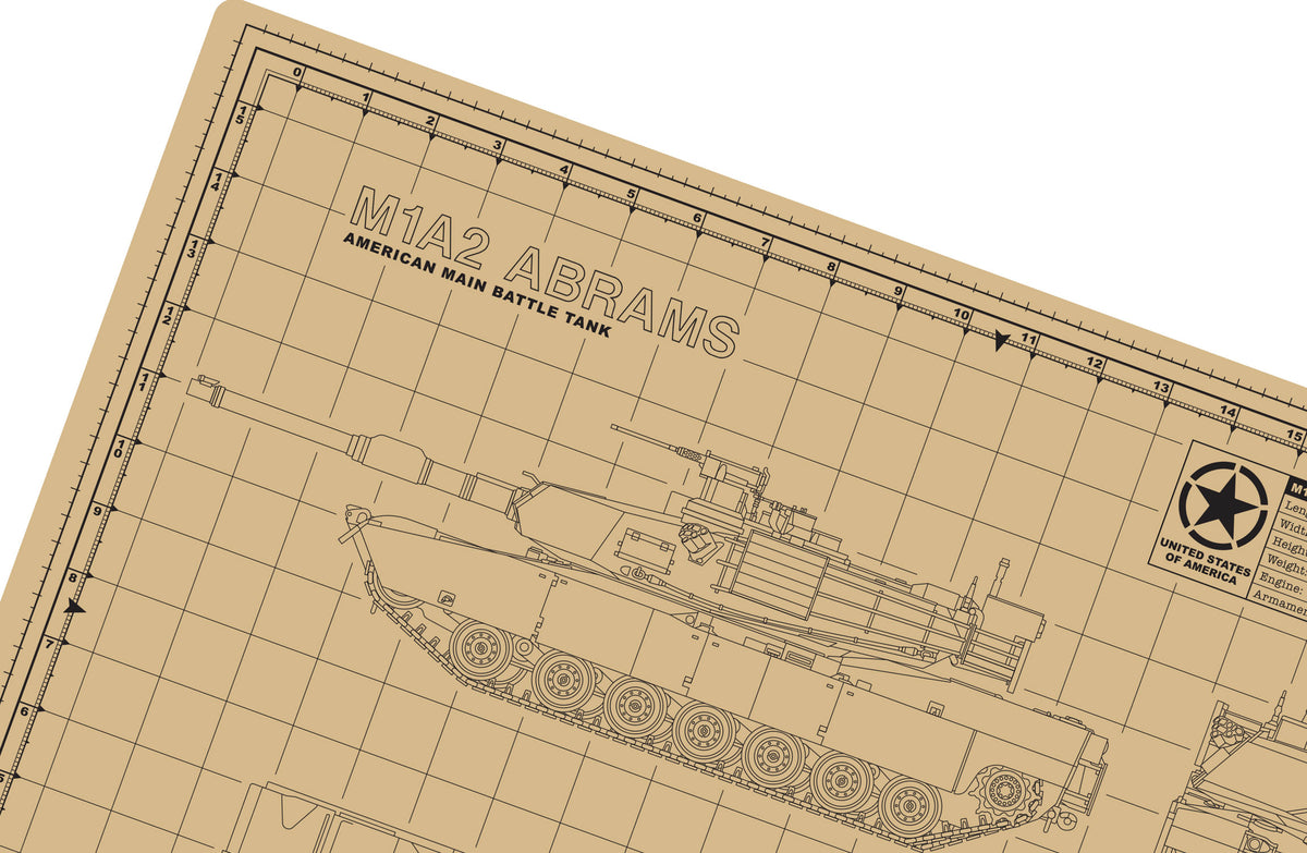 ABRAMS TANK CUTTING MAT FOR SCALE MODELS | TANKRAFT – Tankraft