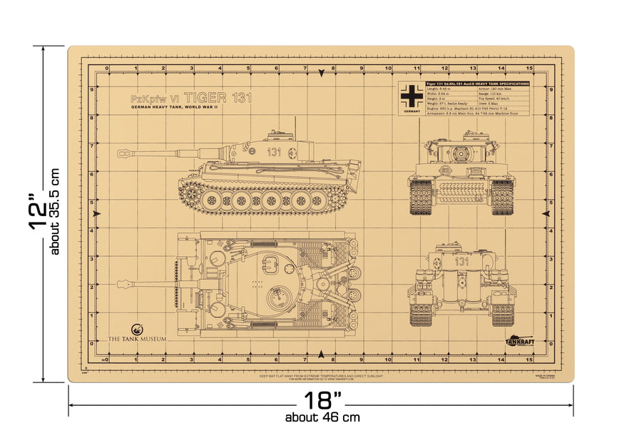 TIGER 131 CUTTING MAT FOR SCALE MODELS