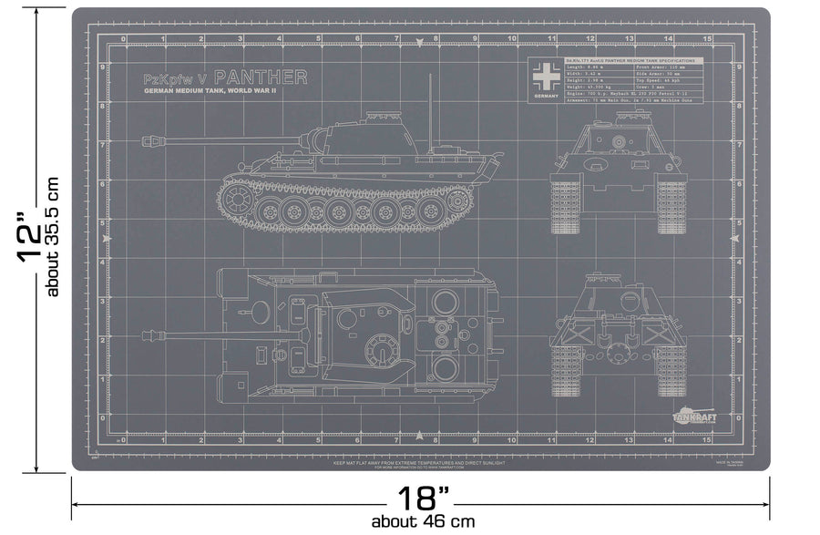 PANTHER TANK CUTTING MAT FOR SCALE MODELS