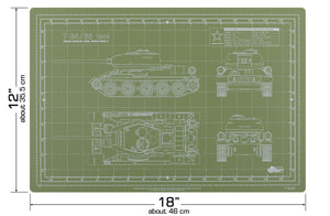 T-34 TANK CUTTING MAT FOR SCALE MODELS